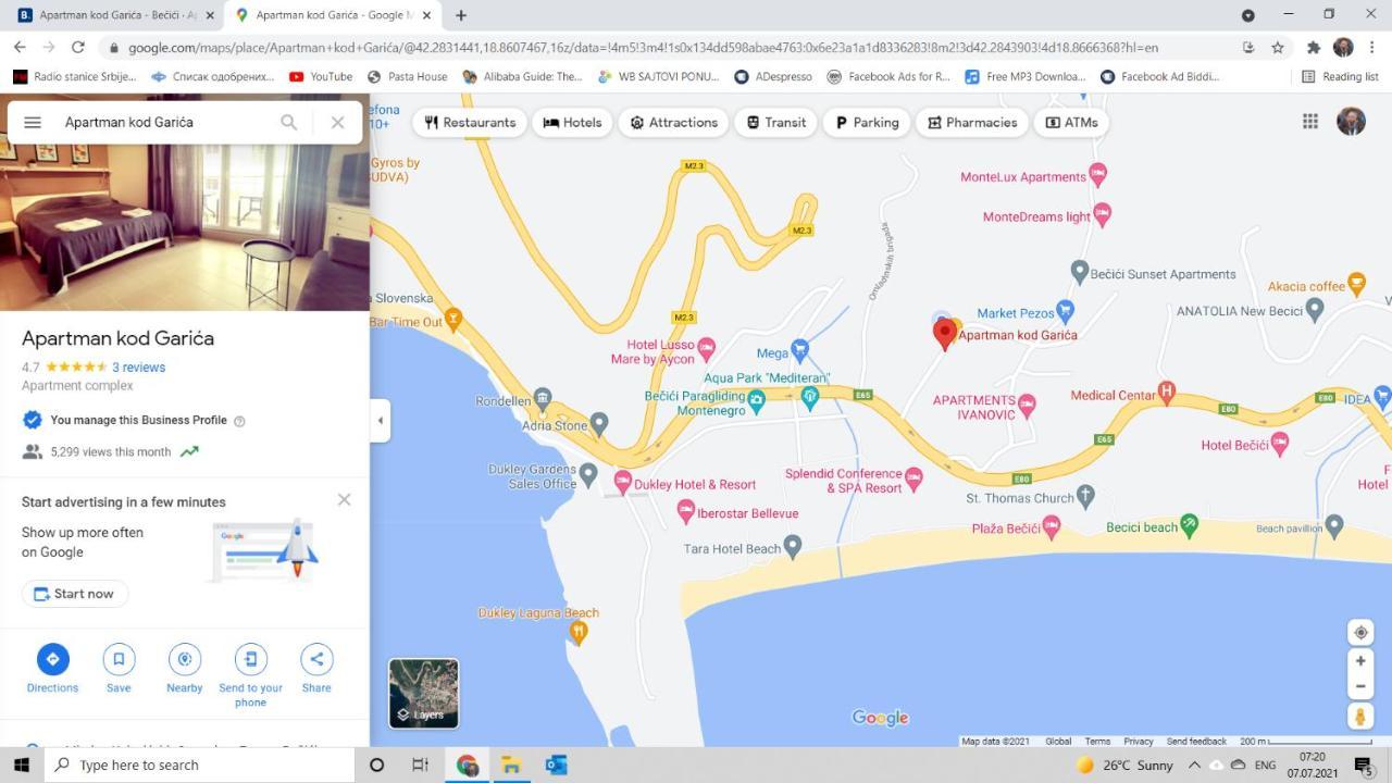 Bečići Bella Budva 아파트 외부 사진
